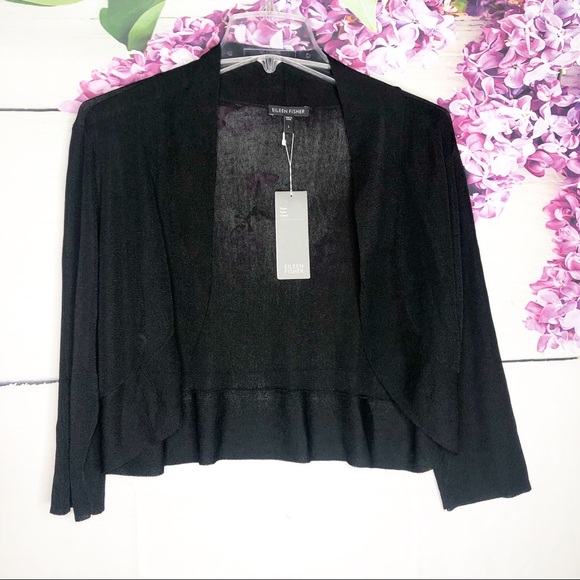 Eileen Fisher Crinkle Knit Shrug 